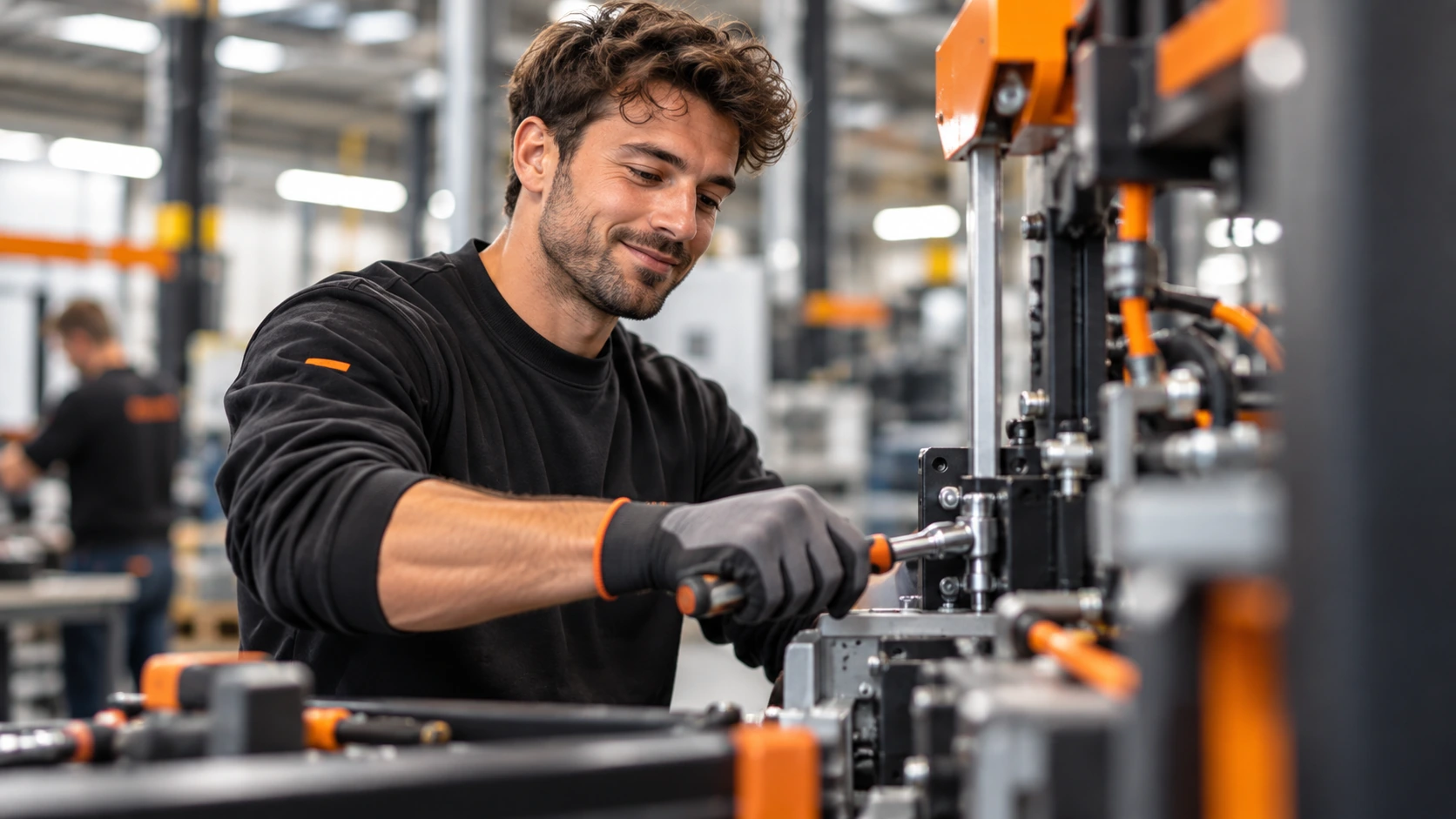 Technisch specialist aan industriële machine
